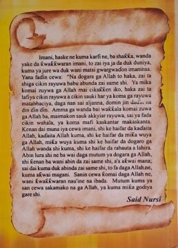 YİRMİÜÇÜNCÜ SÖZ (HAUSA LİSANI)