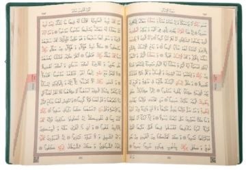 Çanta Boy Kuran-ı Kerim (Kılıflı Fermuarlı - Ahmed Hüsrev Hattı) YEŞİL